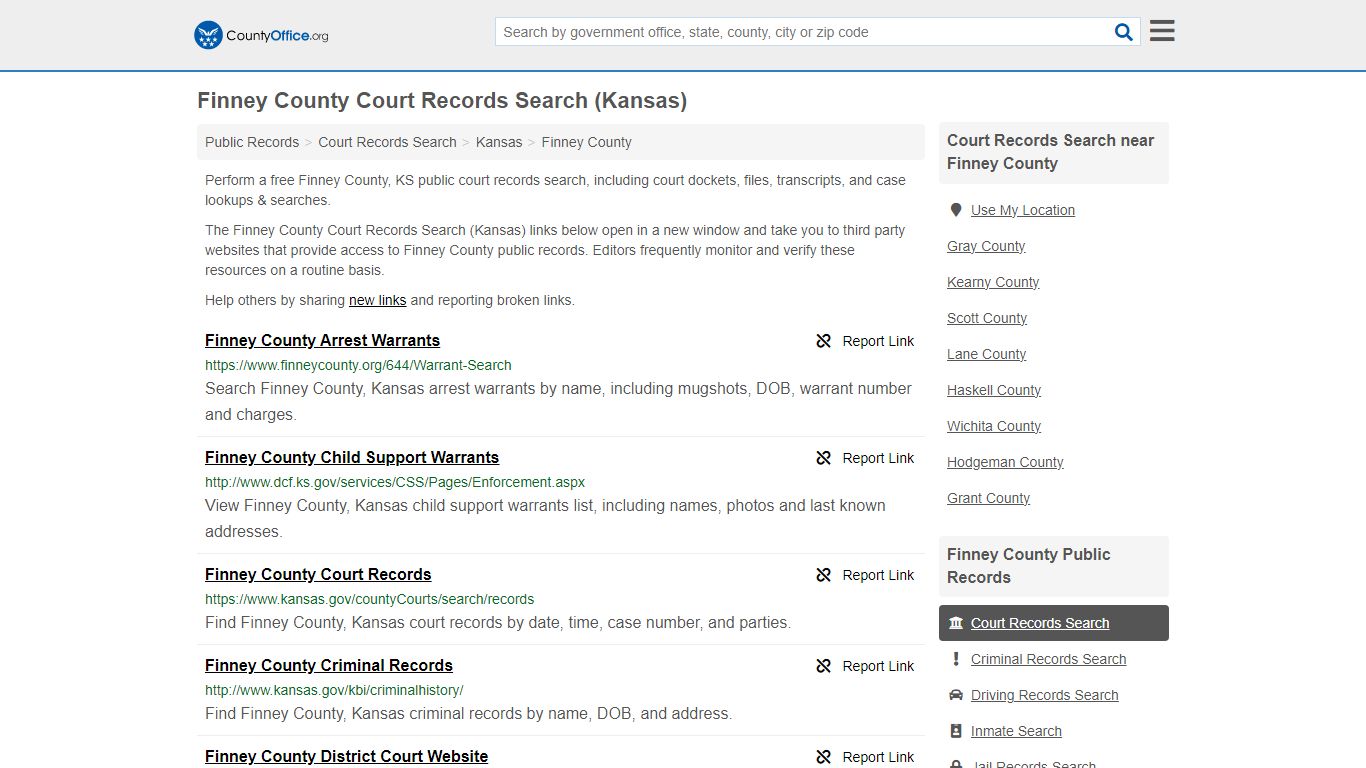 Finney County Court Records Search (Kansas) - County Office