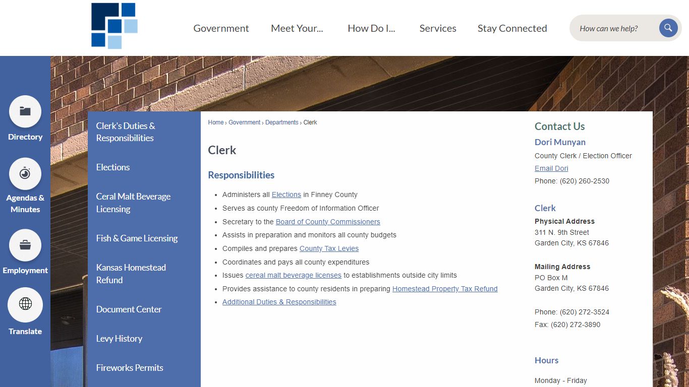 Clerk | Finney County, KS - Official Website
